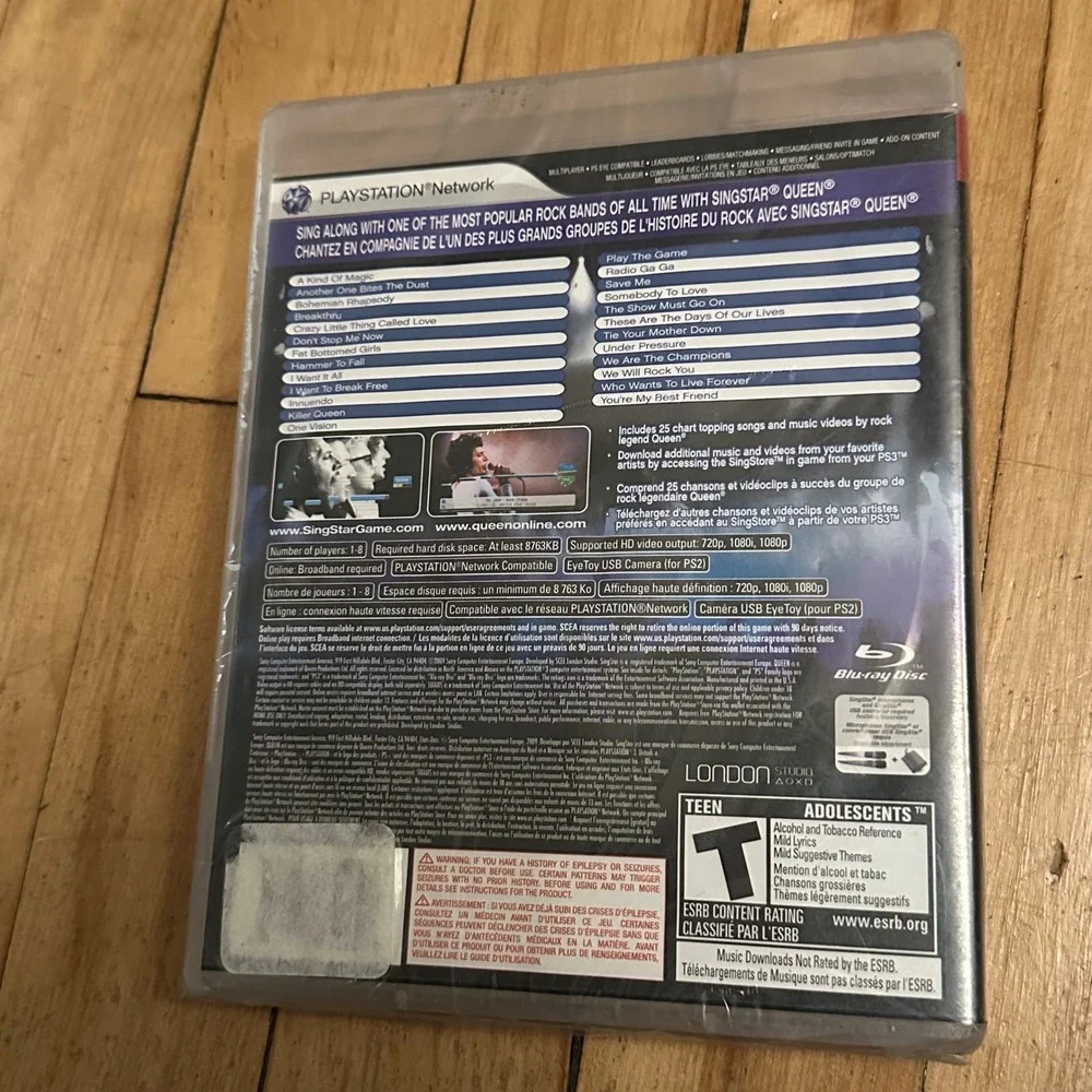 Queen‎ Singstar Playstation 3 PS3 Game NEW Sealed Freddie Mercury Karaoke - Picture 2 of 3
